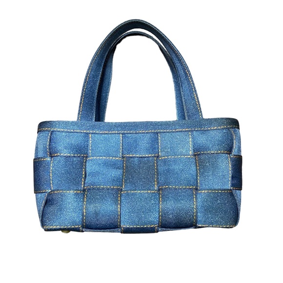 Harveys Seatbelt Purse Bag Y2K Denim Jean Blue - Picture 3 of 13